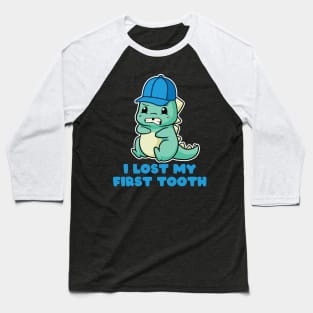 Kids I Lost My First Tooth - Cute Dinosaurs print Baseball T-Shirt